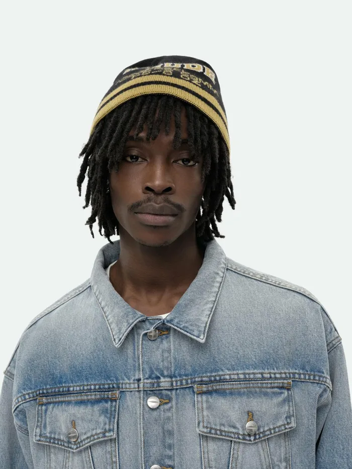 STEEL BEANIE MenUnisex Rhude Luxe Knitwear