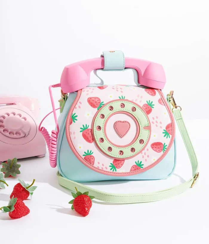 Strawberry Fields Ring Ring Phone Convertible Handbag Accessories Unique Vintage Novelty Bags