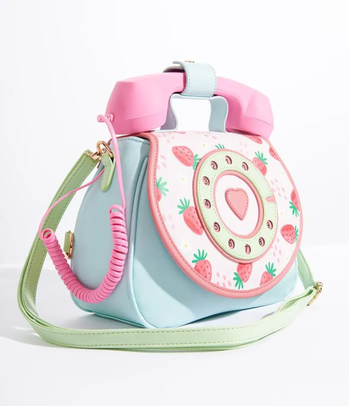 Strawberry Fields Ring Ring Phone Convertible Handbag Accessories Unique Vintage Novelty Bags