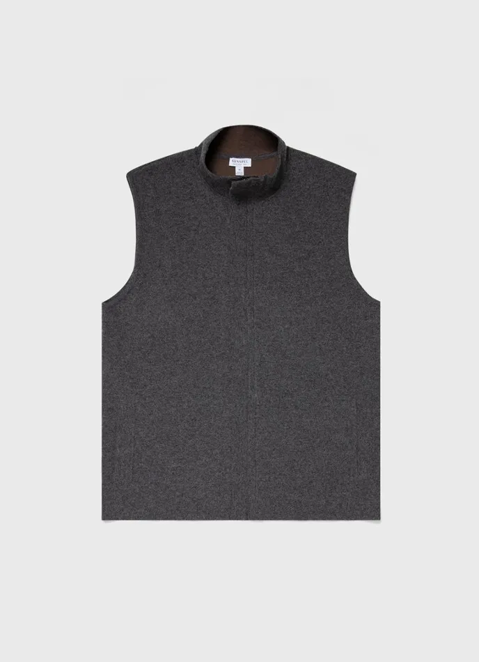 SUNSPEL Jackets and Coats Double Faced Vest Charcoal Melange 8211 Men