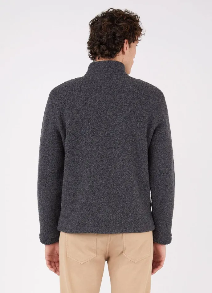 SUNSPEL Jackets and Coats Wool Fleece Zip Neck Charcoal Melange 8211 Men