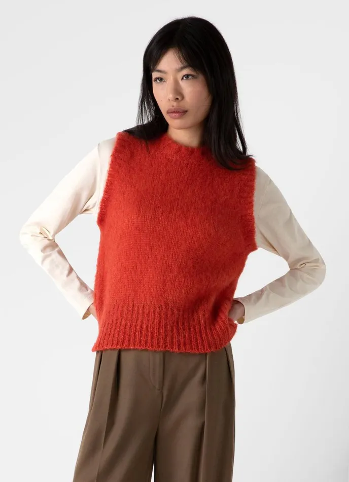 SUNSPEL Knitwear Mohair Silk Vest Magma 8211 Women
