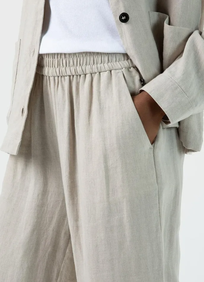 SUNSPEL Pants Drawstring Wide Leg Trouser Light Sand 8211 Women