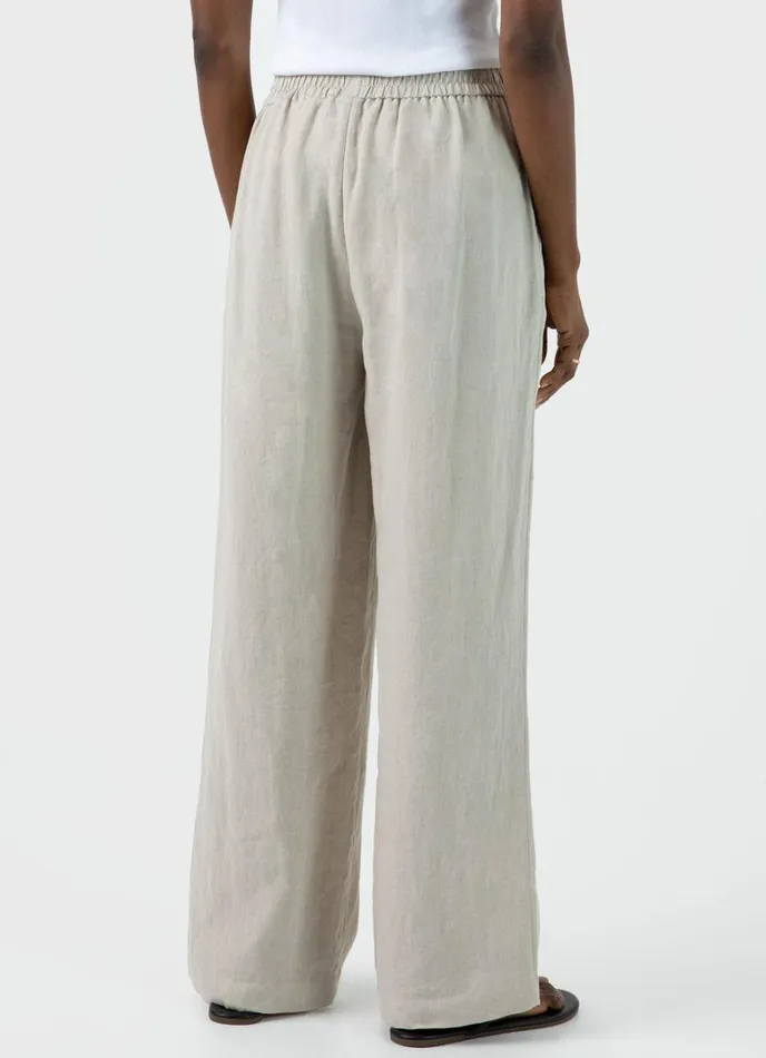 SUNSPEL Pants Drawstring Wide Leg Trouser Light Sand 8211 Women