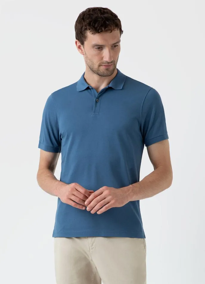 SUNSPEL Polo Shirts Piqu Polo Shirt Steel Blue 8211 Men