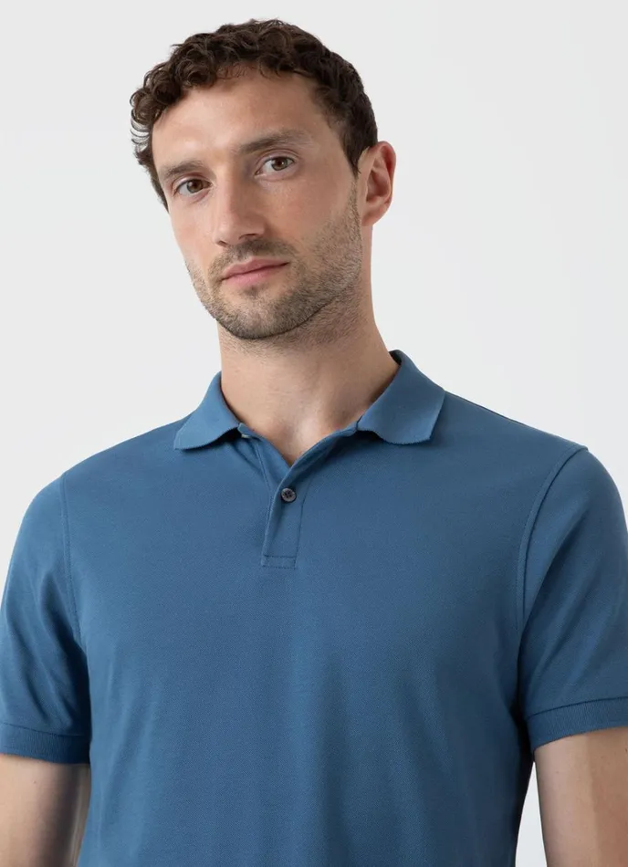 SUNSPEL Polo Shirts Piqu Polo Shirt Steel Blue 8211 Men