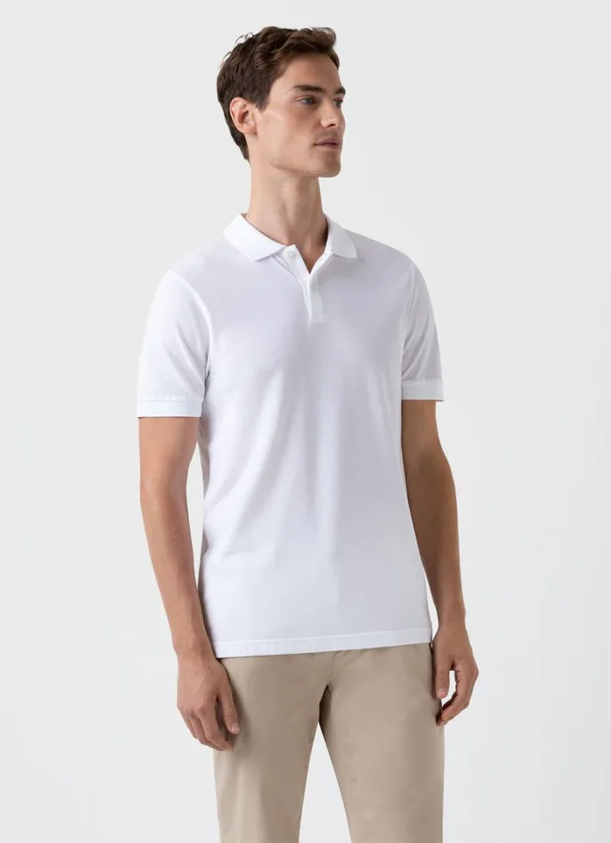 SUNSPEL Polo Shirts Piqu Polo Shirt White 8211 Men