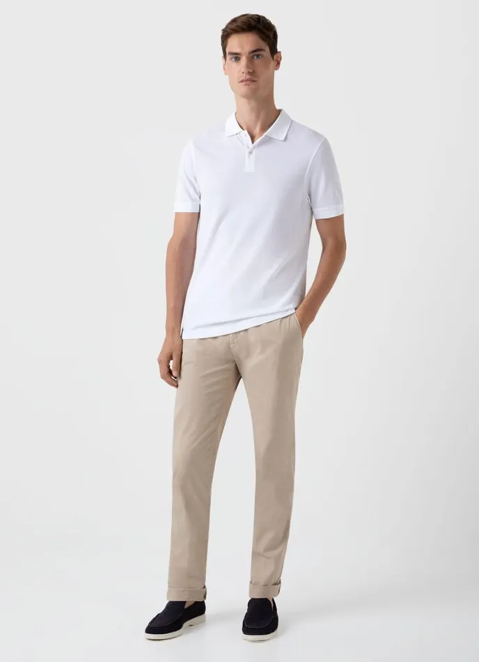 SUNSPEL Polo Shirts Piqu Polo Shirt White 8211 Men