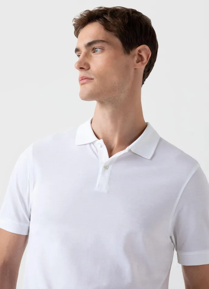 SUNSPEL Polo Shirts Piqu Polo Shirt White 8211 Men