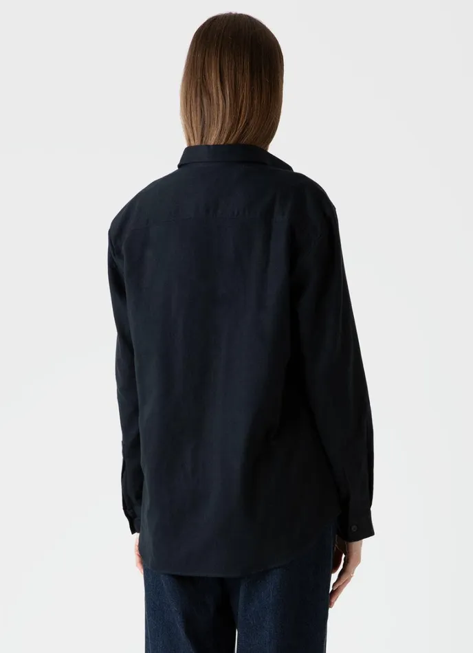 SUNSPEL Shirts and Blouses Oversized Flannel Shirt Black 8211 Women