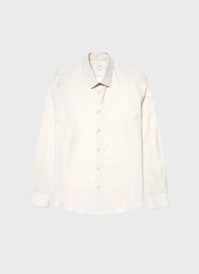 SUNSPEL Shirts Cotton Cashmere Shirt Ecru 8211 Men