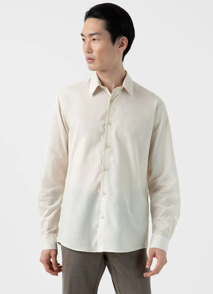 SUNSPEL Shirts Cotton Cashmere Shirt Ecru 8211 Men