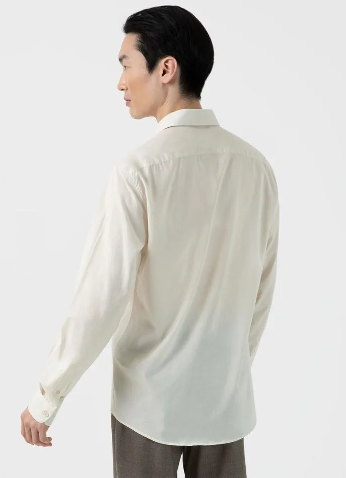 SUNSPEL Shirts Cotton Cashmere Shirt Ecru 8211 Men