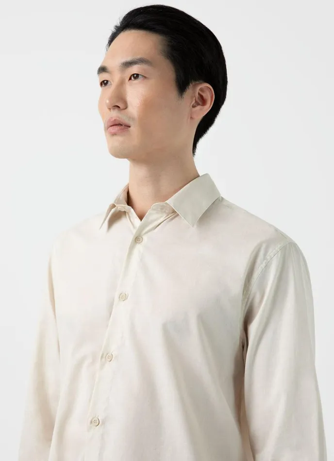 SUNSPEL Shirts Cotton Cashmere Shirt Ecru 8211 Men