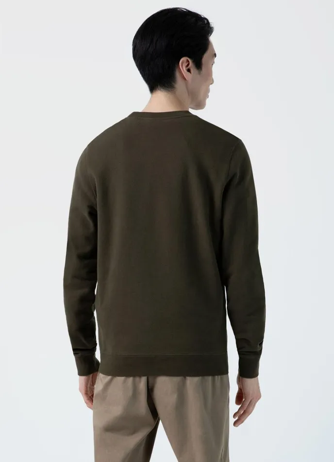 SUNSPEL Sweatshirts and Sweatpants Loopback Sweatshirt Dark Olive 8211 Men