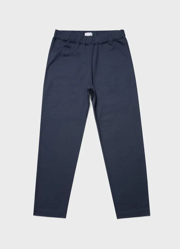 SUNSPEL Sweatshirts and Sweatpants Sea Island Cotton Sweatpants Navy 8211 Men
