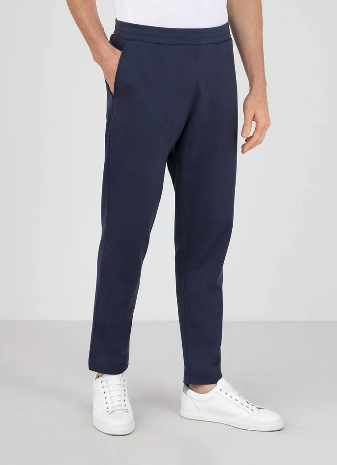 SUNSPEL Sweatshirts and Sweatpants Sea Island Cotton Sweatpants Navy 8211 Men