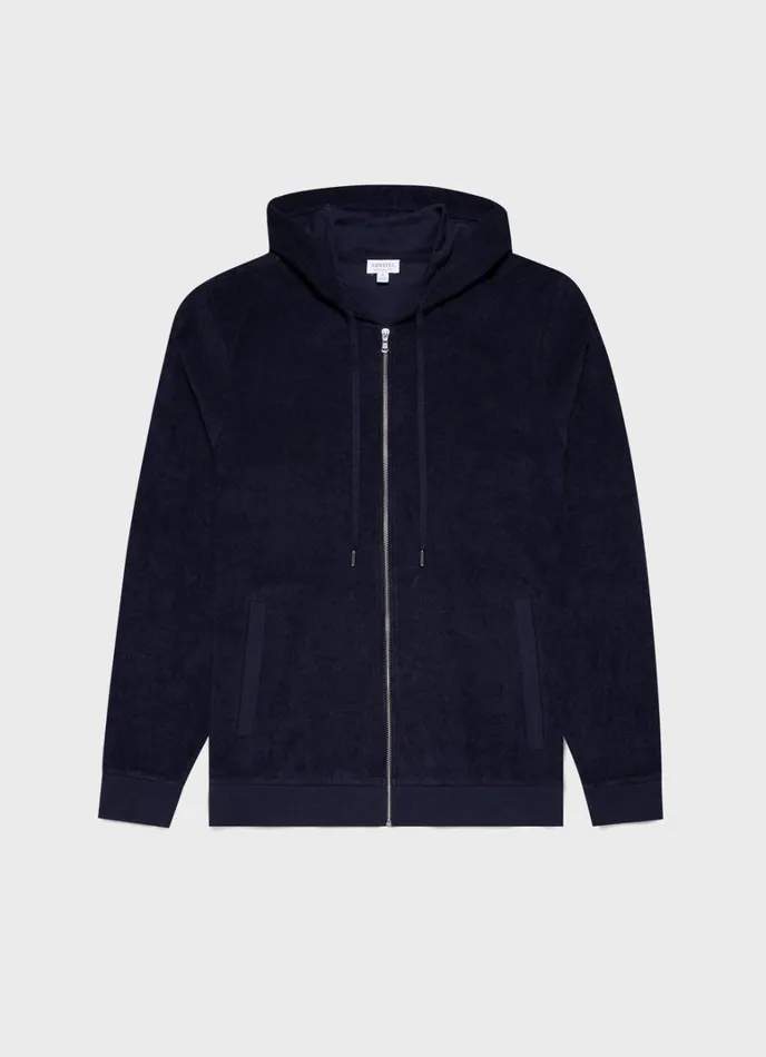 SUNSPEL Sweatshirts and Sweatpants Towelling Hoodie Navy 8211 Men