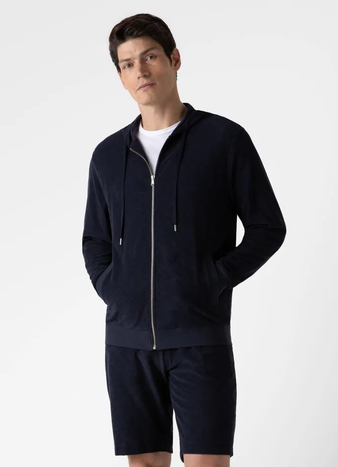 SUNSPEL Sweatshirts and Sweatpants Towelling Hoodie Navy 8211 Men
