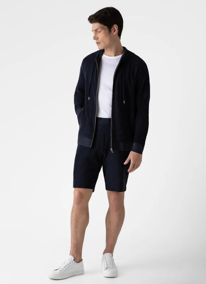 SUNSPEL Sweatshirts and Sweatpants Towelling Hoodie Navy 8211 Men