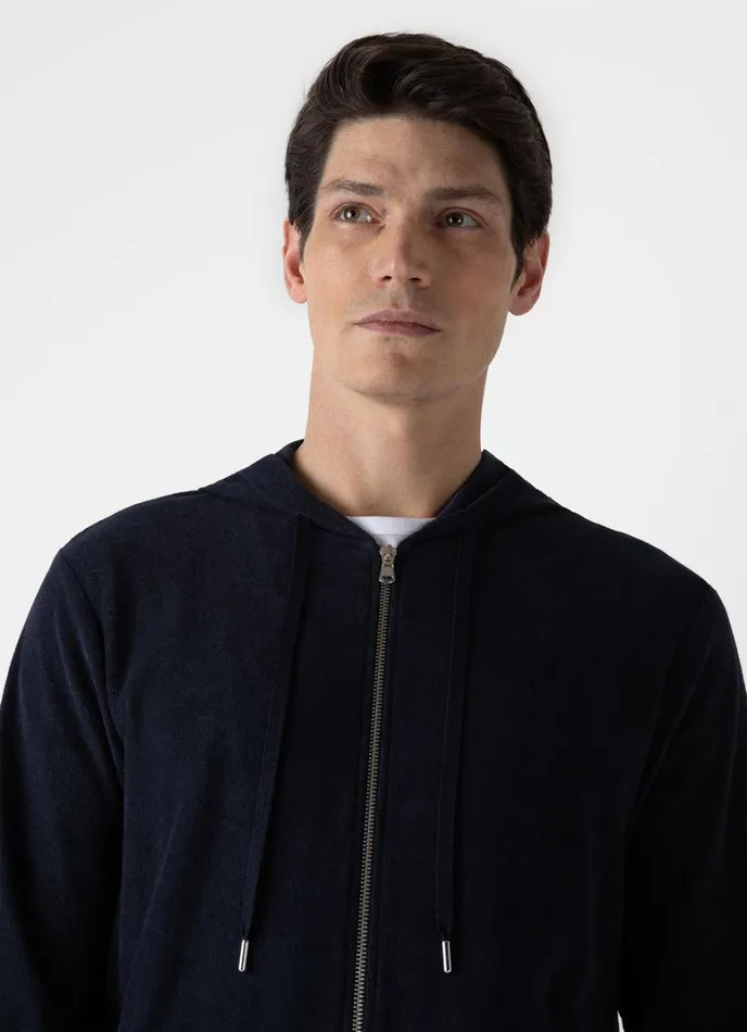 SUNSPEL Sweatshirts and Sweatpants Towelling Hoodie Navy 8211 Men