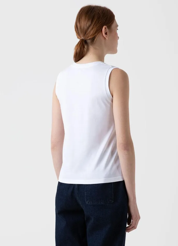 SUNSPEL Tshirts and Tops Boy Fit Tank White 8211 Women