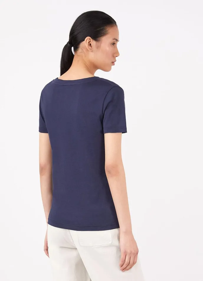 SUNSPEL Tshirts and Tops Vneck Tshirt Navy 8211 Women