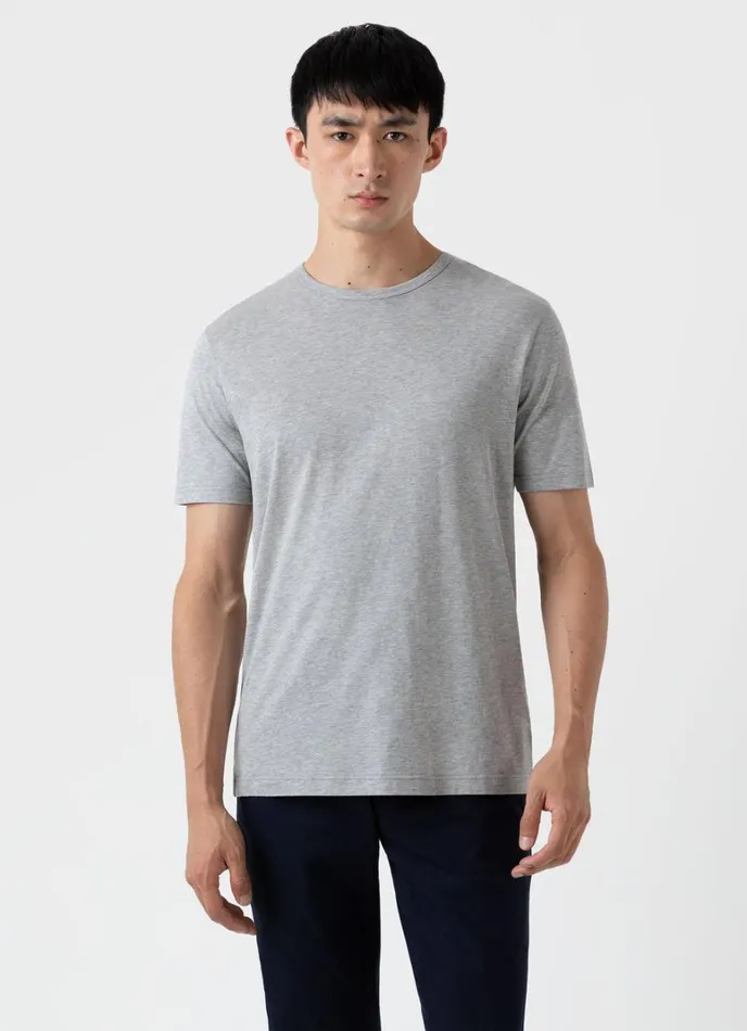 SUNSPEL Tshirts Classic Tshirt Grey Melange 8211 Men