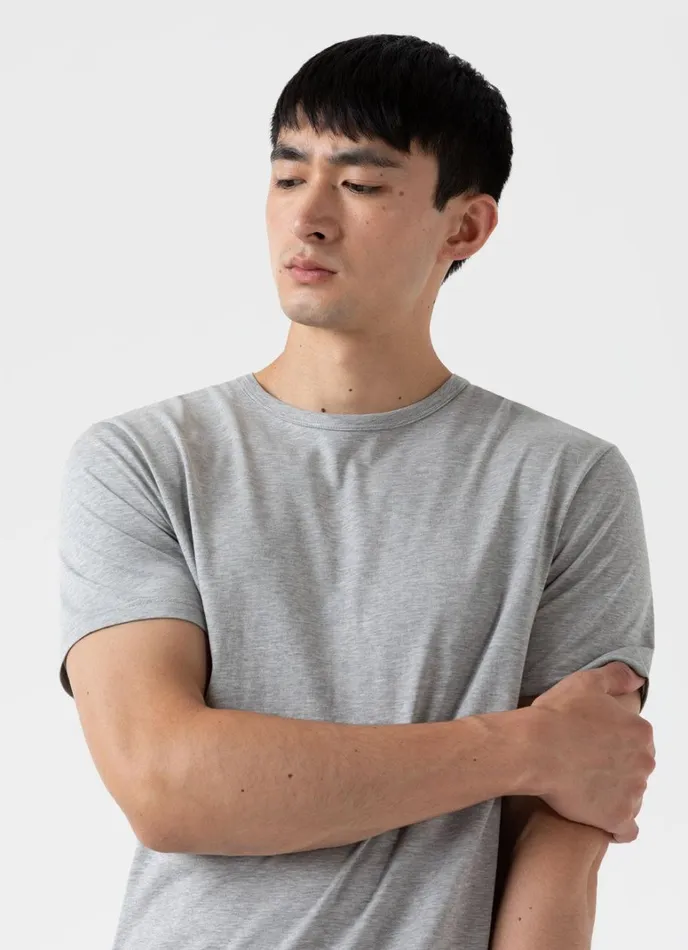 SUNSPEL Tshirts Classic Tshirt Grey Melange 8211 Men