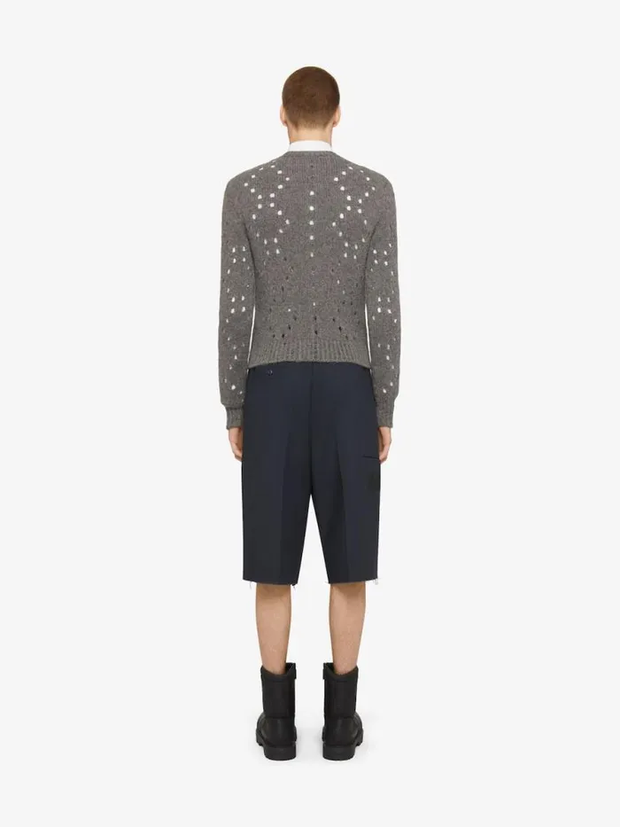 Sweater In Wool Medium Grey Men Givenchy Sweaters