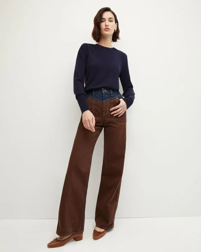 Sweaters Shop Veronica Beard Nelia Cashmere Pullover Button Accent Black