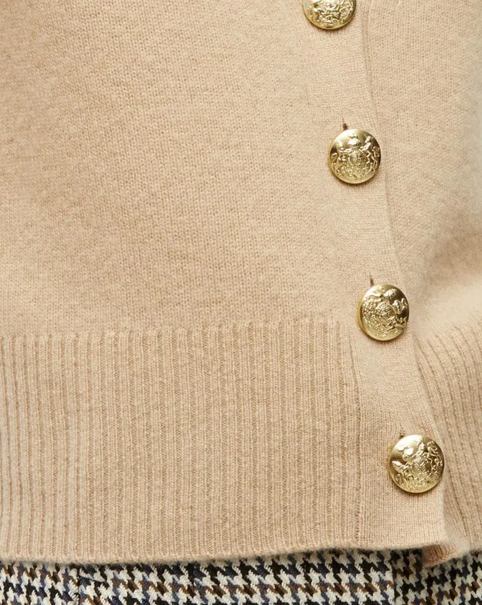 Sweaters Shop Veronica Beard Solene Cashmere Cardigan Beige