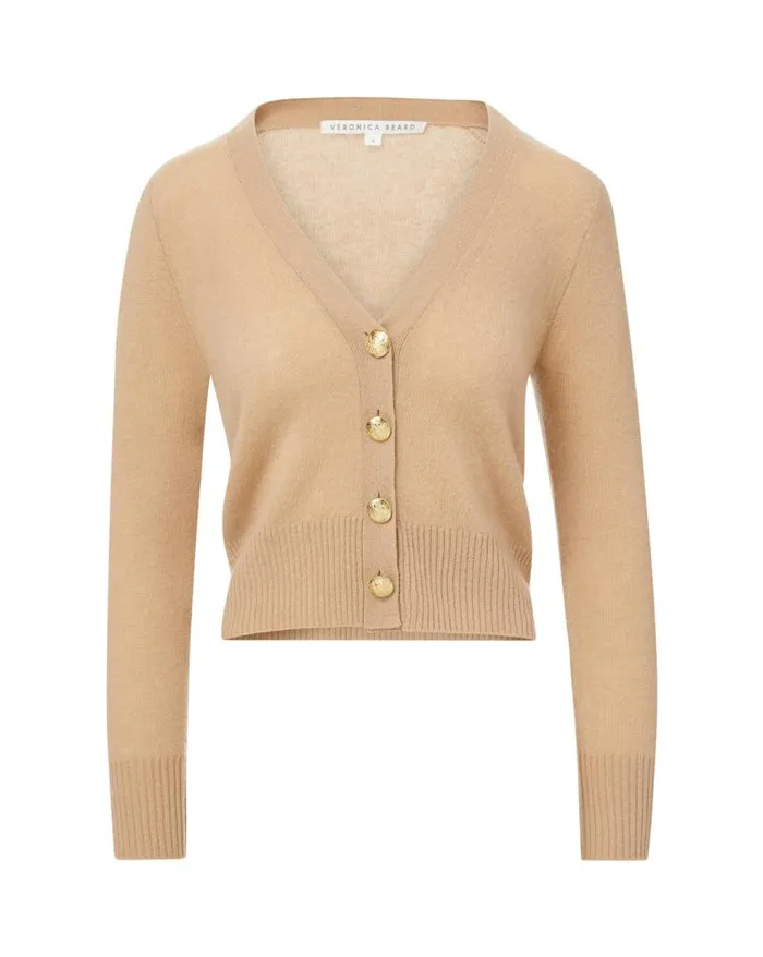 Sweaters Shop Veronica Beard Solene Cashmere Cardigan Beige