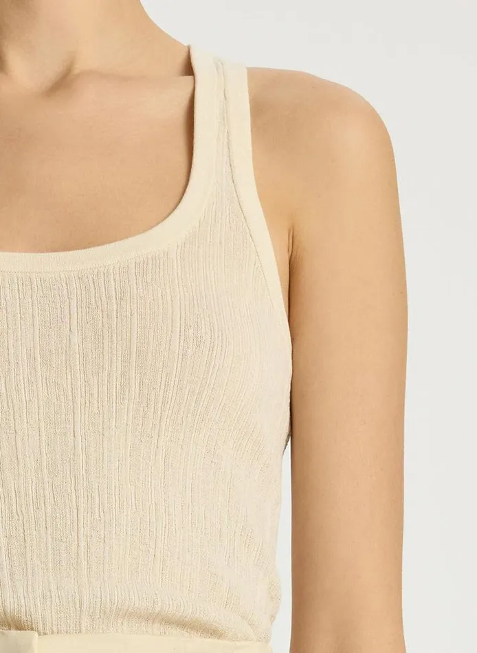 Sweaters Women ALC Iris Fine Cotton Knit Tank White Sweaters Women ALC Iris Fine Cotton Knit Tank White