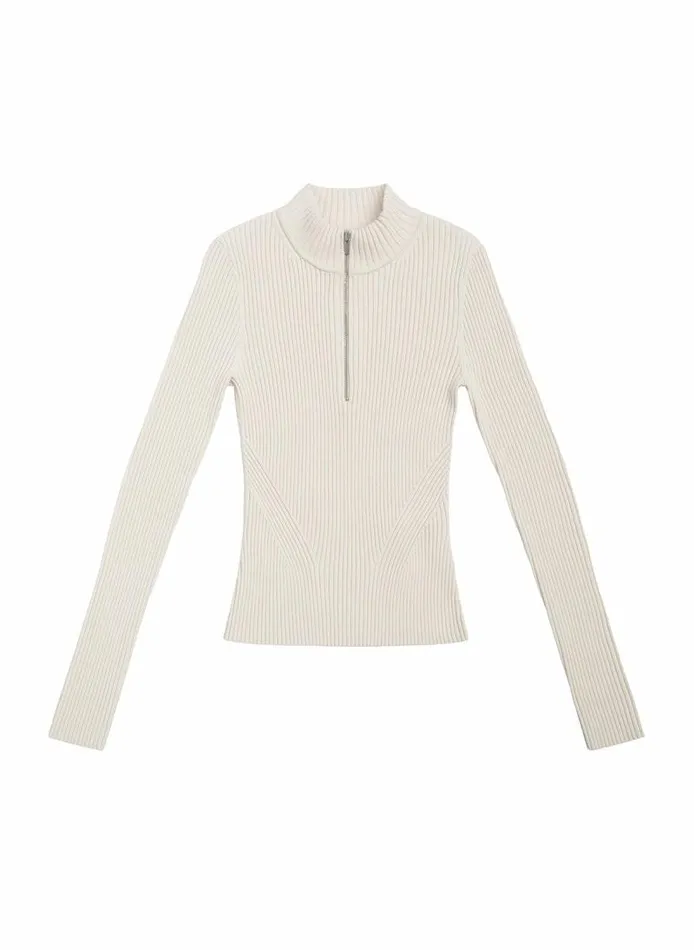 Sweaters Women ALC Noa Knit Top Almond Cream Sweaters Women ALC Noa Knit Top Almond Cream
