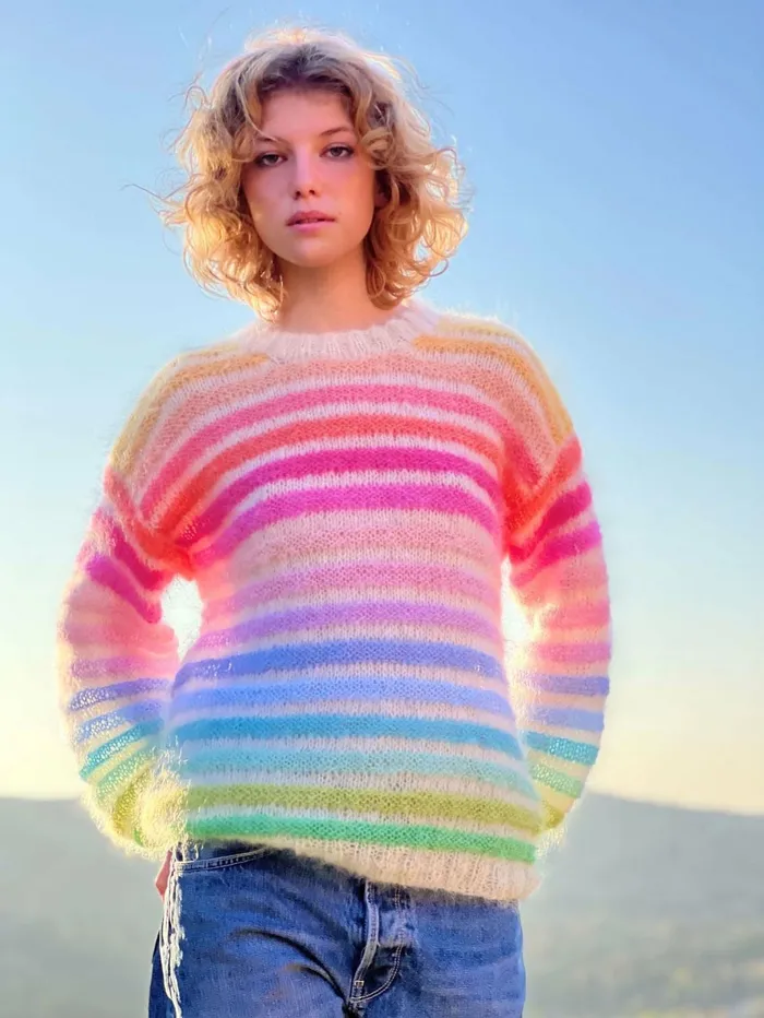 Sweaters Women Rose Carmine SWEATER MELODIE PASTELS
