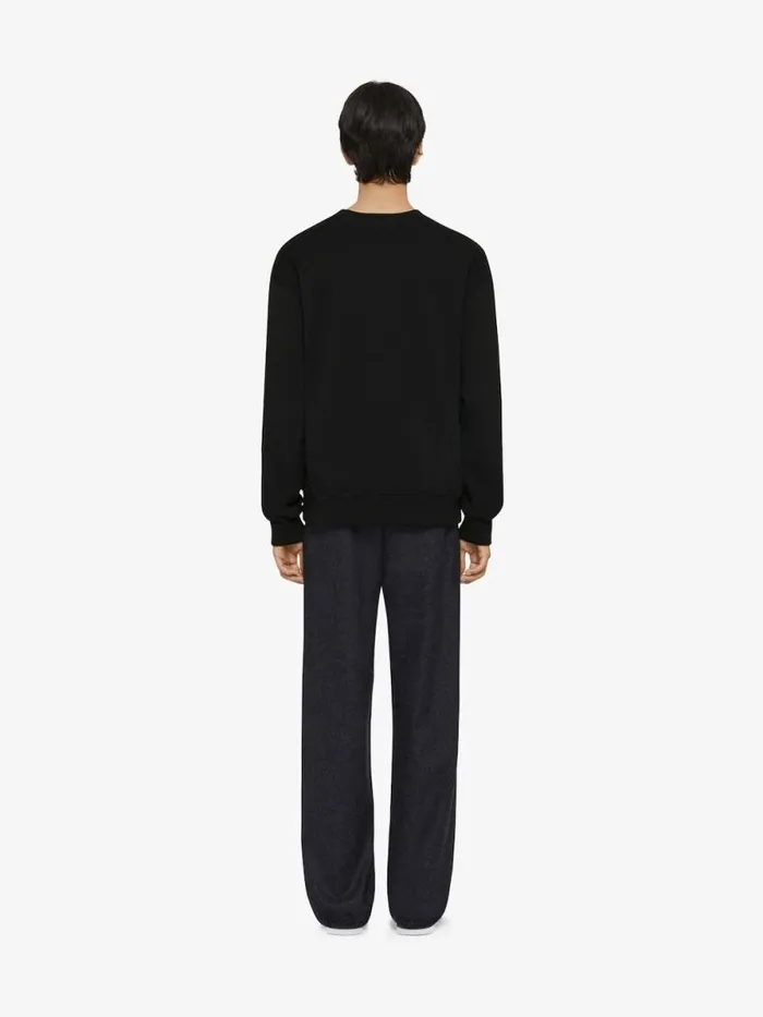 Sweatshirt In Fleece With Signature Black Men Givenchy Sweatshirts and Hoodies