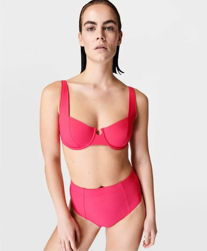 Sweaty Betty Laguna Xtra Life Underwired Bikini Top Glow Pink Clothing
