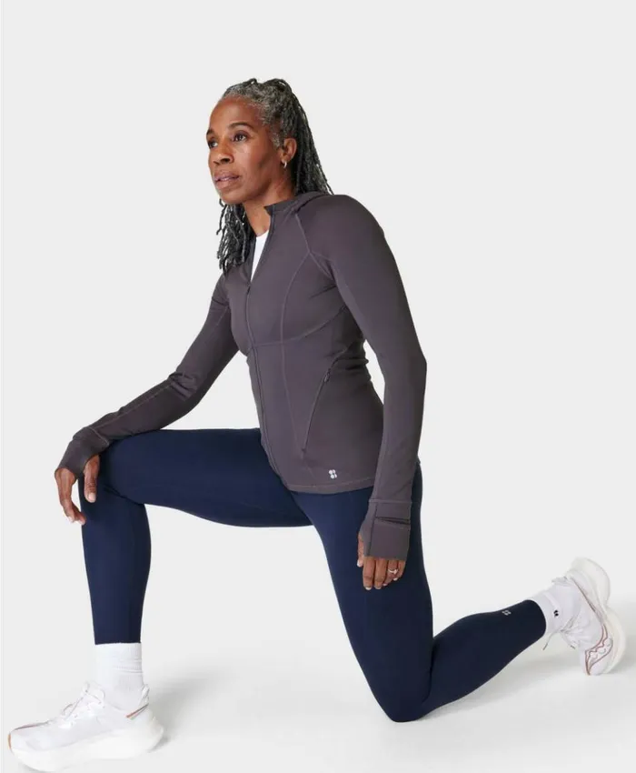 Sweaty Betty Pro Run Zip Up Urban Grey Clothing Sweatshirts Hoodies