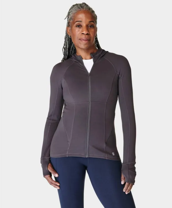 Sweaty Betty Pro Run Zip Up Urban Grey Clothing Sweatshirts Hoodies