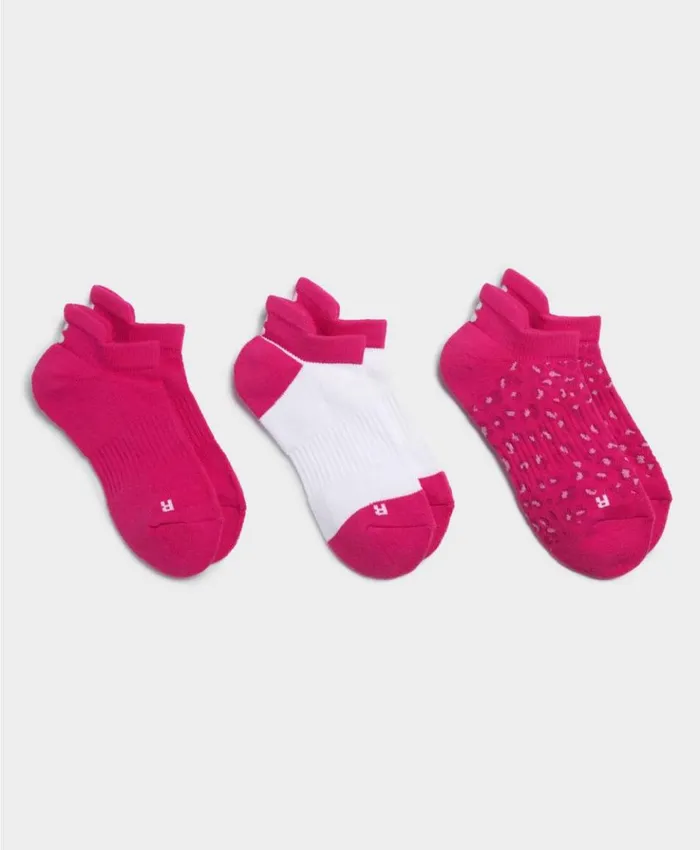 Sweaty Betty Workout Trainer Socks 3 Pack Beet Pink ClothingAccessories