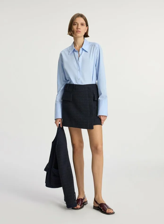 Swim Women ALC Cora Tweed Mini Skirt Maritime Navy