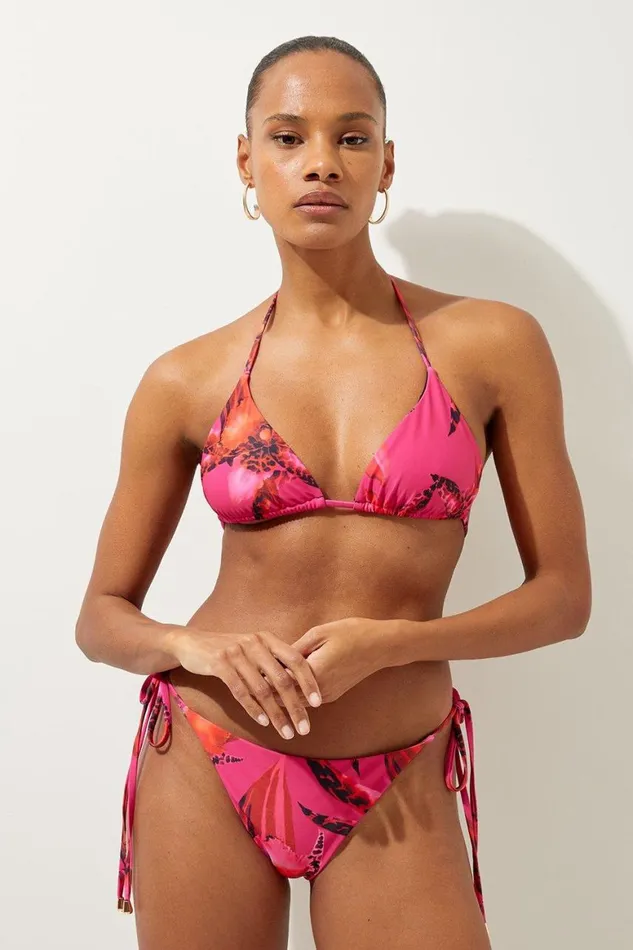 Swimwear Women Karen Millen Tropical Print Cheeky Bikini Bottoms Multi