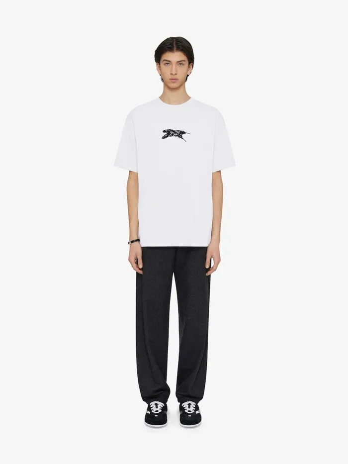 TShirt In Cotton Feathers White Men Givenchy TShirts