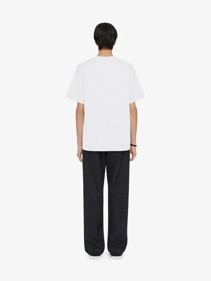 TShirt In Cotton Feathers White Men Givenchy TShirts