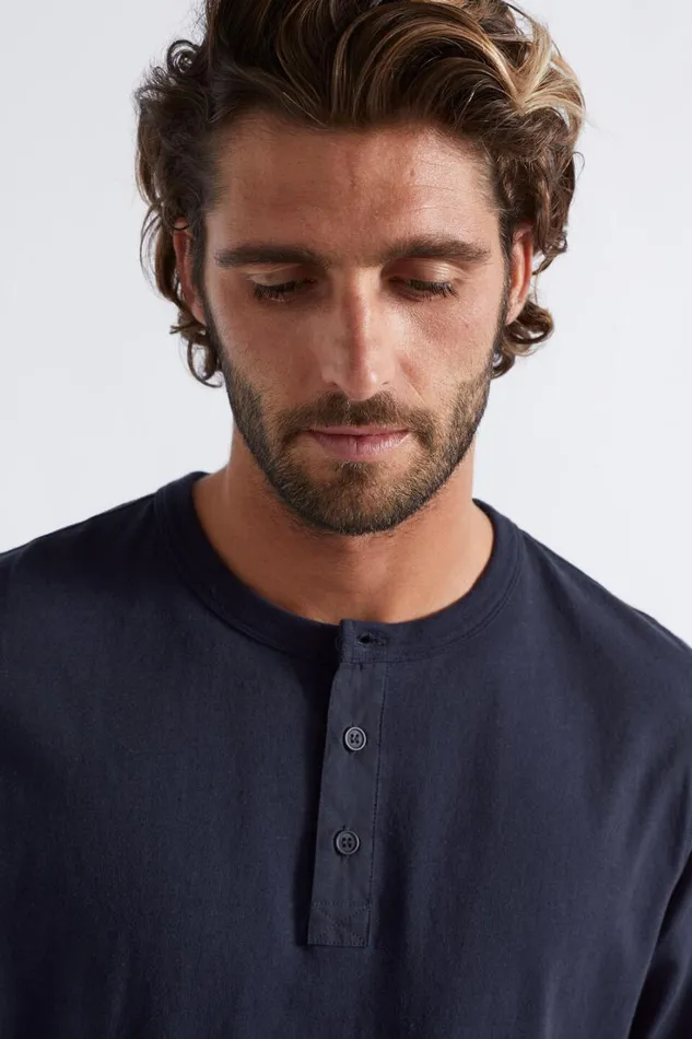 TShirts and Sweaters Man Seed Heritage Henley Tee Midnight Blue