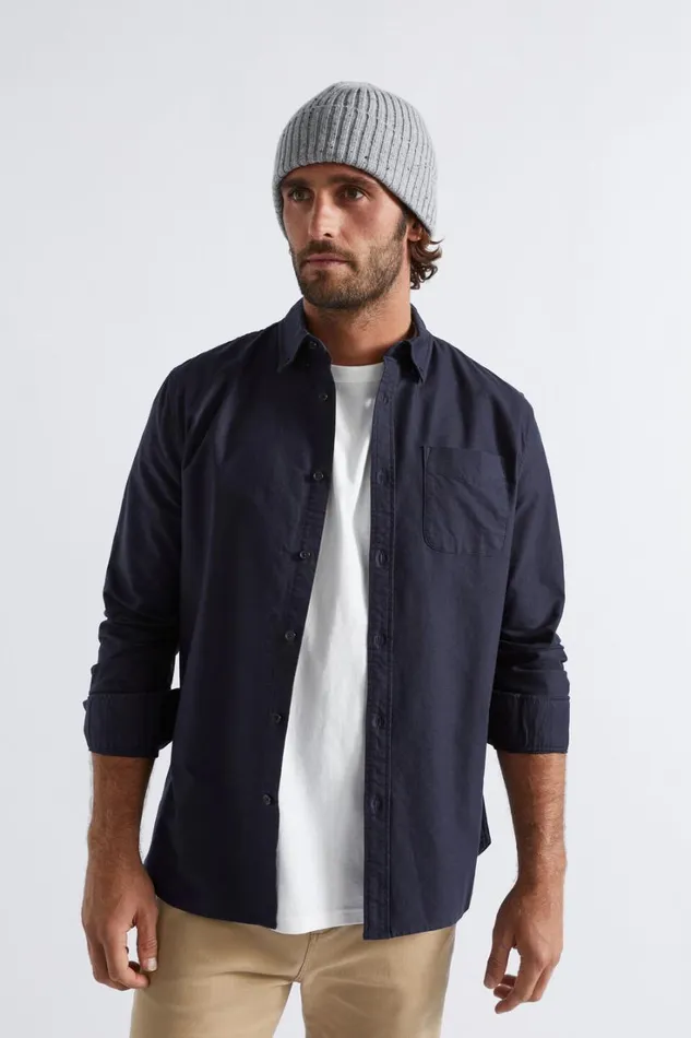 TShirts and Sweaters Man Seed Heritage Oxford Shirt Midnight Blue