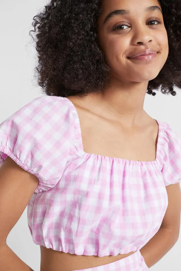 TShirts and Tops Teen Girl Seed Heritage Check Top Soft Orchid