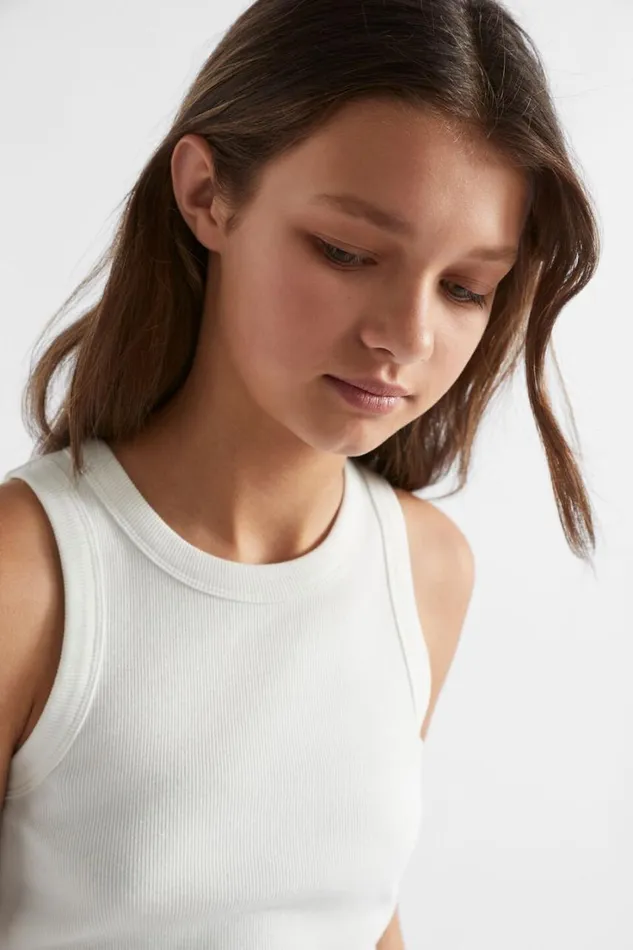 TShirts and Tops Teen Girl Seed Heritage Core Rib Tank White