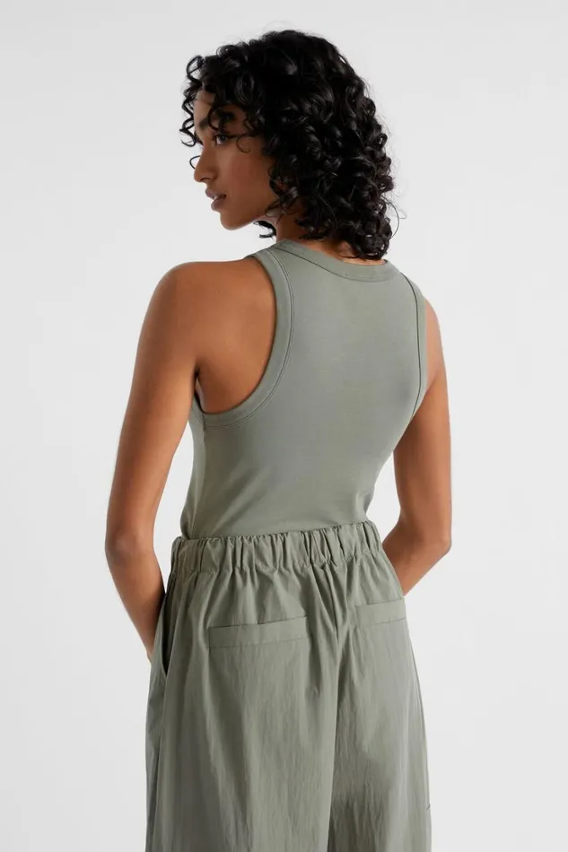 TShirts and Tops Woman Seed Heritage Core Fitted Tank Smokey Olive